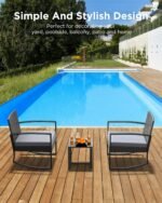 Ergonomically designed Acapulco chairs providing stylish comfort for your garden or balcony.
